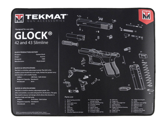 TEKMAT TEK-R20-GLOCK-42-43  20X15 ULTRA GLK 42/43