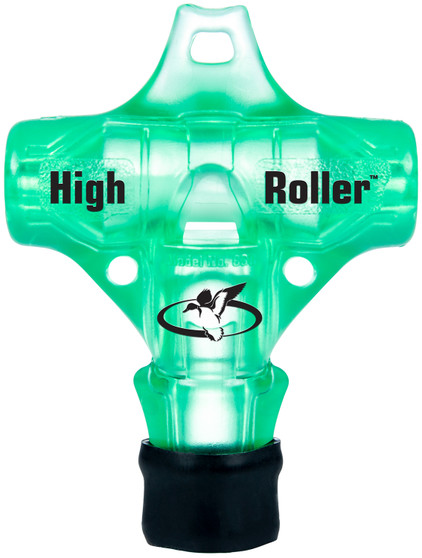 Primos 838 High Roller  Whistle Call Mallard Drake/Pintail/Teal/Widgeon Sounds Attracts Ducks Green Polycarbonate