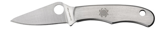 Spyderco C133P Bug  1.27" Folding Drop Point Plain 3Cr13MoV SS Blade Engraved Spyderco Bug Stainless Steel Handle