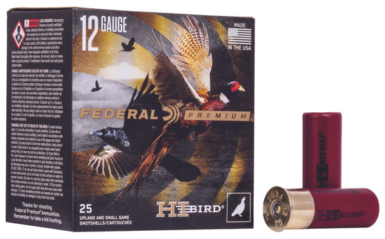 Federal HVF12H6 Premium Hi-Bird 12Gauge 2.75" 1 1/4oz 6Shot 25 Per Box/10 Case