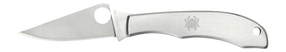 Spyderco C137P Honeybee  1.63" Folding Plain Satin 3Cr13MoV SS Blade/ Satin Stainless Steel Handle