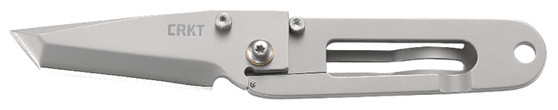 CRKT 5500 K.I.S.S.  2.25" Folding Tanto Plain Bead Blasted 3Cr13MoV SS Blade/Bead Blasted Stainless Steel Handle Includes Pocket Clip