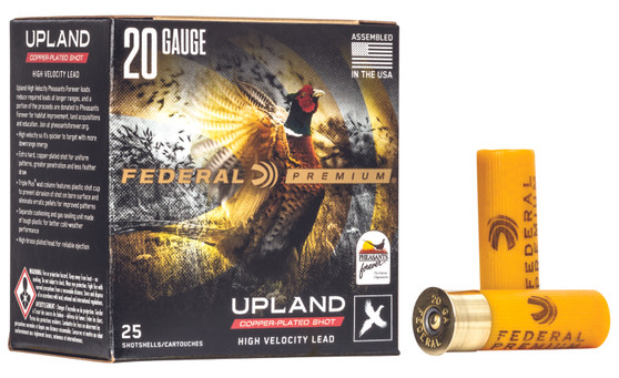 Federal PF2044 Premium Wing-Shok Pheasant Forever High Velocity 20Gauge 2.75" 1oz 4Shot 25 Per Box/10 Case