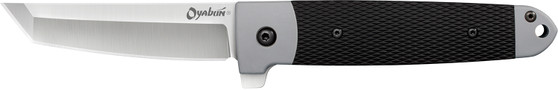 Cold Steel CS-26T Oyabun  3.50" Folding Plain 4034 Stainless Steel Blade/ Griv-Ex Black GRN w/TPR Inlay Handle
