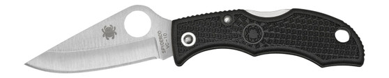 Spyderco  Ladybug 3  1.94" Folding Clip Point Plain VG-10 Stainless Steel Blade FRN Black Handle