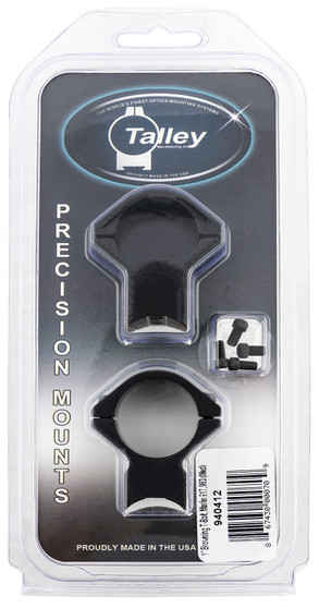 Talley 940412 Scope Mount/Ring Combo  Black Anodized Aluminum 1" Tube Browning T-Bolt Medium Rings 0 MOA