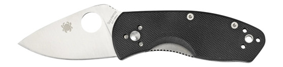 Spyderco C148GP Ambitious  2.25" Folding Drop Point Plain 8Cr13MoV SS Blade Black G10 Handle Includes Pocket Clip