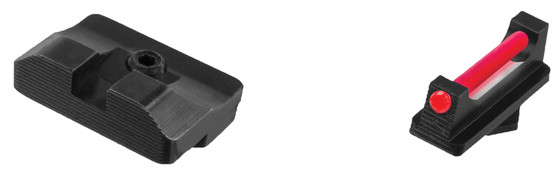 TruGlo TG132G1 Fiber-Optic Pro  Red/Fiber Optic Front Sight-Black/Blank Rear Sight Glock 17/17L/19/17X