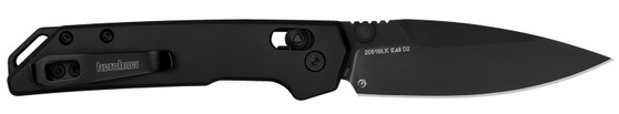 Kershaw 2051BLK Mini Iridium  3" Folding/Spear Point Plain Stonewashed D2 Steel Blade/Ice Blue Anodized 6061-T6 Aluminum Handle