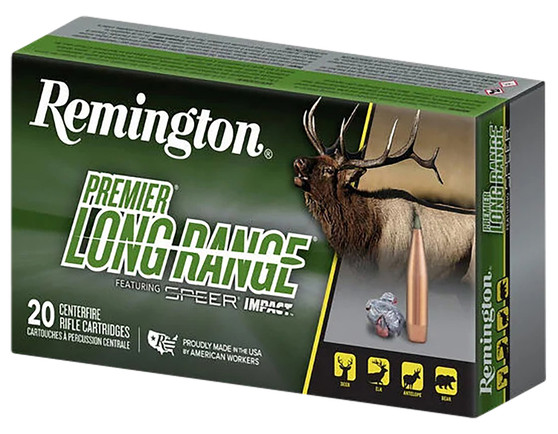 Remington Ammunition R21346 Premier Long Range 300WinMag 190gr Speer Impact 20 Per Box/10 Case
