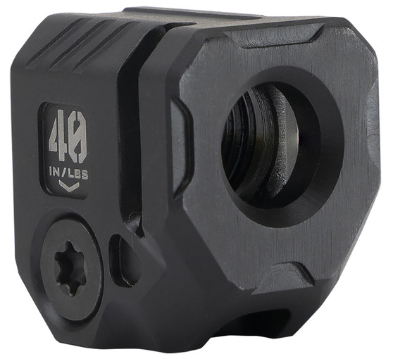 Strike Industries MCQUAD Micro Threaded Compensator Black Steel 0.89" OAL Compatible w/ 9mm/357 SIG