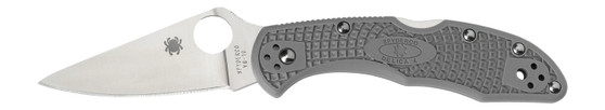 Spyderco C11FPGY Delica 4 Lightweight 2.88" Folding Drop Point Plain VG-10 SS Blade Gray FRN Handle Includes Pocket Clip