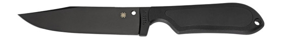 Spyderco FB04PBB Street Bowie  5.05" Fixed Clip Point Plain Black DLC VG-10 SS Blade/Black Textured FRN Handle Includes Sheath w/G-Clip