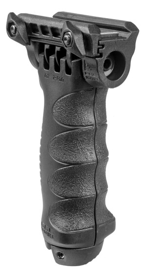 FAB Defense FXTPODG2QR T-Pod G2 Quick Release Foregrip & Bipod Independent Adjustable Legs Black Reinforced Polymer/ 6061 Aluminum/ Steel Construction