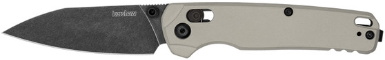 Kershaw 6105 Bel Air  3" Folding Reverse Tanto Plain Blackwash CPM MagnaCut Steel Blade, Bright Nickel Cerakote Aluminum Handle