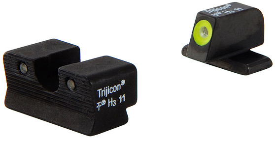 Trijicon 600578 HD Night Sights  Green/Tritium Yellow Outline Front Sight-Green Tritium Black Outline Rear Sight Sig Sauer P220/P229/P240 #6 Front/#8 Rear