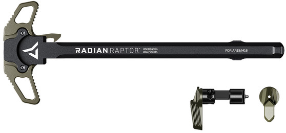 Radian Weapons R0665 Raptor  Charging Handle & 45/90 Talon Safety, Radian OD, Ambi Controls, Fits Mil-Spec AR-15/M16 Platform