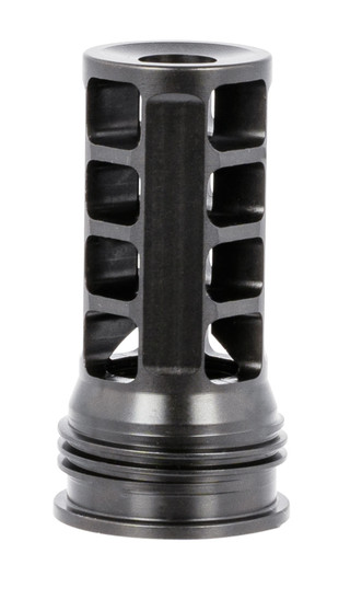 Huxwrx 1598 QD 338 Muzzle Brake Black with 3/4"-24 tpi Threads &  2.30" OAL for 338 Cal AR-Platform