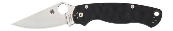 Spyderco C81GP2 Para Military 2  3.42" Folding Drop Point Plain CPM S45VN SS Blade Black G10 Handle Includes Pocket Clip