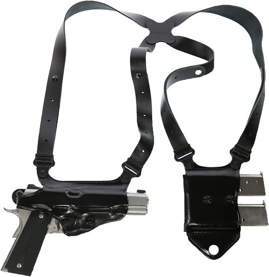 Galco MCII870B Miami Classic II Shoulder System Black Full Grain Leather
