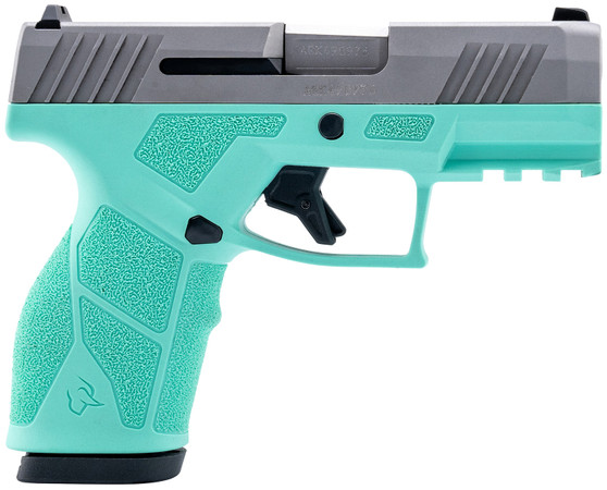 Taurus 1-GX2939C-10 GX2  9mm Luger 10+1 3.37" Matte Stainless Steel Barrel, Matte Serrated Stainless Steel Slide, Cyan Polymer Frame w/Picatinny Rail, Polymer Grip