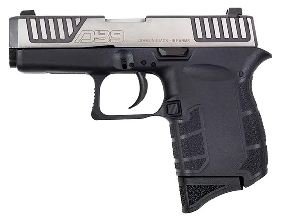 Diamondback DB0200P031 DB9 Gen4 Micro-Compact Frame 9mm Luger 6+1, 3.10" Stainless Steel Barrel & Serrated Slide, Black Polymer Frame & Grip