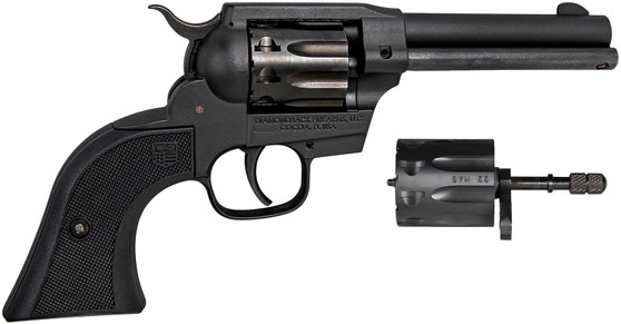 Diamondback DB0500A001 Sidekick  22 LR/22 WMR 9 Shot, 4.50" Black Cerakote Steel Barrel & Cylinder, Black Cerakote Zinc Alloy Frame Black Checkered Grips, Hammer Safety, Exposed Hammer