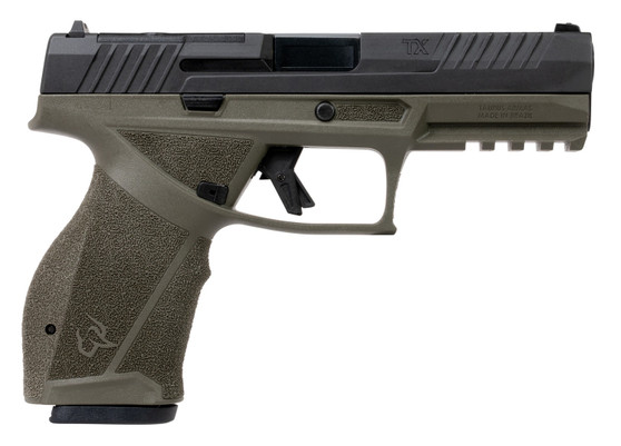 Taurus  TX 9  Full Size 9mm Luger 17+1 4.50" Black Barrel, OD Green Alloy Steel Optic Ready/Serrated Slide, Black Stainless Steel Frame w/Picatinny Rail, Interchangeable Backstrap Grip