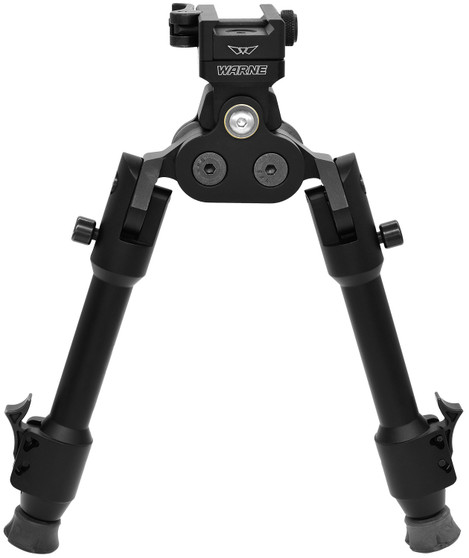 Warne 7923M Skyline Pro Bipod  Black Anodized QD Picatinny Head with Precision Legs