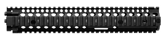 Daniel Defense 0100408001006 M4A1 RIS II Handguard 12.25" 2-Piece, Free-Floating Style Made of 6061-T6 Aluminum with Black Anodized Finish & Picatinny Rail for AR-15