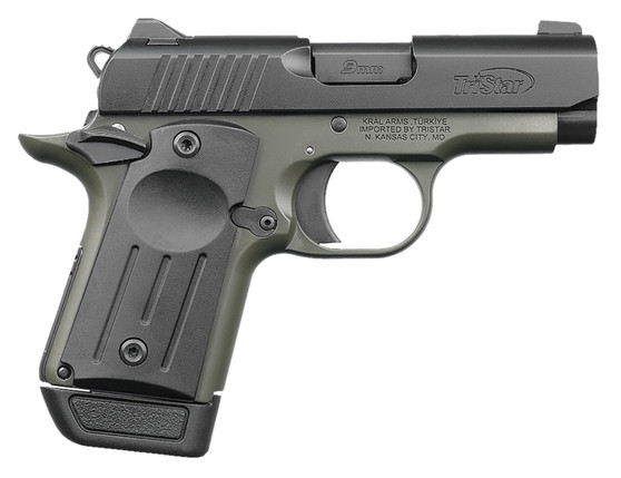 TriStar 85714 Protege X  Sub-Compact Frame 9mm Luger 7+1 3.20" Black Steel Barrel, Black Cerakote Serrated Steel Slide, OD Green Cerakote Frame, Black Polymer Grip