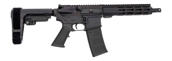 Andro Corp Industries 30010HB ACI-15 Halo 300 Blackout 30+1 10" Black Nitride Threaded Barrel, Black Anodized Aluminum Receiver w/Picatinny Rail, M-LOK Handguard, Black Polymer SBA3 Pistol Brace, A2 G