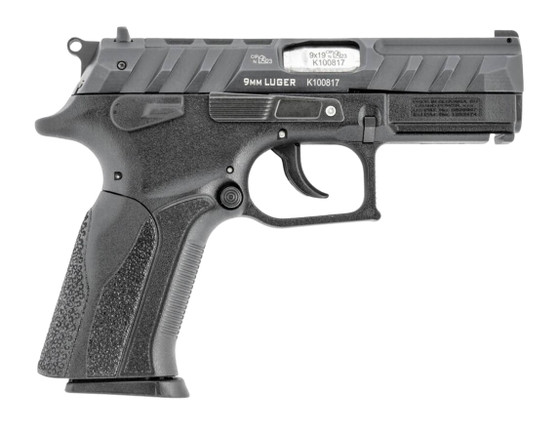 Grand Power 8588005808651 P1 Mk23 9mm Luger 15+1 3.66" 9mm Luger 12+1 3.66" Stainless Rotating Barrel, Black Optic Ready/Serrated Slide, Black Frame w/Accessory Rail, Interchangeable Backstrap, Ambide
