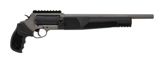 Taurus 2-JHD441013MAG-C Judge Home Defender Medium 45 Long Colt 410 Bore 5 Shot 13" Tungsten Barrel, Matte Black Cylinder, Tunsten Alloy Steel Frame w/Picatinny Rail, Black Rubber Grip, Transfer Bar S