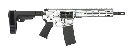 Shark Coast Tactical SCC06223AWHT-P Anime-15 White 5.56 NATO 30+1 10.50" Black Nitride Threaded Barrel, Aluminum Receiver w/Picatinny Rail, M-LOK Handguard, Polymer SB Tactical SBA3 Brace, Polymer Gri