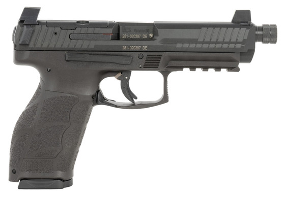 HK 81001233 VP9 A1 Tactical Full Size 9mm Luger 15+1 5.12"  Black Threaded Barrel, Black Steel Optic Ready Slide, Black Polymer Frame w/Picatinny Rail, Interchangeable Backstrap Grip