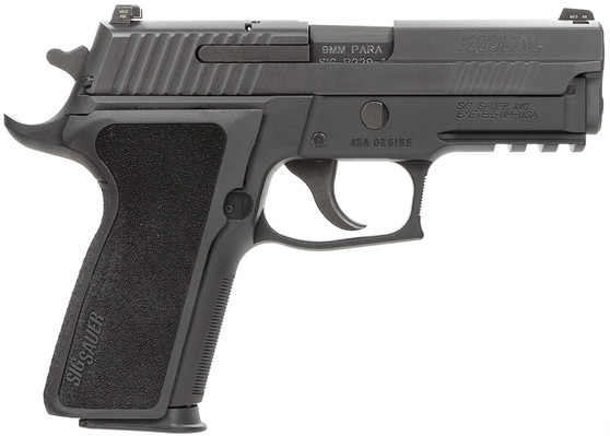 Sig Sauer 229R9ESECA P229 Compact Enhanced Elite *CA Compliant 9mm Luger 3.90" 10+1 Black Hardcoat Anodized Black 1-Piece Ergo Grip