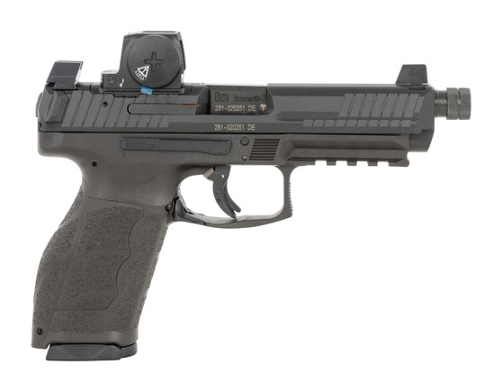 HK 81001363 VP9 A1 Tactical w/Optic Full Size 9mm Luger 10+1 5.12" Black Threaded Barrel, Black Steel Serrated w/Vortex Defender CCW Slide, Black Polymer Frame w/Picatinny Rail, Interchangeable Backst
