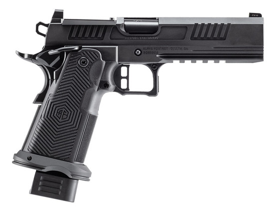 Alpha Foxtrot AA47X1EID-XDBK19 AF1911 Romulus 9mm Luger 20+1 17+1 5" Black DLC Stainless Steel Bull Barrel, Optic Ready/Serrated Slide & Frame w/Beavertail & Picatinny Rail, Aluminum Grip, RMSc/RMR Fo