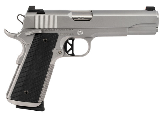 Dan Wesson 01824 Valor  45 ACP 8+1 5" Stainless Steel Barrel, Bead Blasted Serrated Stainless Steel Slide & Frame w/Beavertail & Picatinny Rail, Black G10 Grip, Ambidextrous