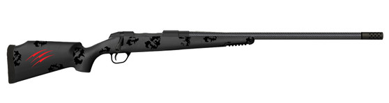 Fierce Firearms FCTRG65PRC24BBO CT Rage  6.5 PRC Caliber with 3+1 Capacity, 24" Carbon Fiber Barrel, Black Cerakote Metal Finish & Blackout Camo Fixed Fierce Tech C3 Stock, Right Hand (Full Size)