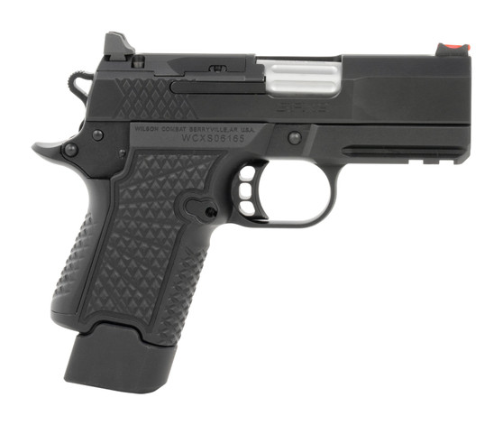 Wilson Combat SFX9SC3OR SFX9 Sub-Compact 9mm Luger 15+1 3.25" Stainless Fluted Barrel, Black Armor-Tuff Stainless Steel Tri-Top Cut Slide, Black Anodized Aluminum Frame, X-Tac Tread Grip