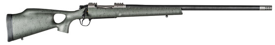 Christensen Arms CA10269315322 Summit TI  Full Size 7mm Rem Mag 3+1, 26" Natural Titanium Steel Threaded Barrel, Natural Titanium Aluminum Receiver, Green w/Black Webbing Fixed Thumbhole Stock