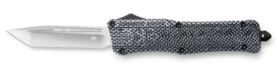 CobraTec Knives LCFCTK1LTNS CTK-1  Large 3.75" OTF Tanto Plain D2 Steel Blade/Carbon Fiber Aluminum Handle Features Glass Breaker Includes Pocket Clip