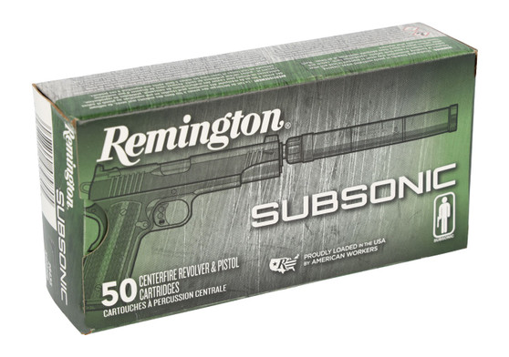 Remington Ammunition 28435 Subsonic  9mmLuger 147gr Flat Nose Enclosed Base 50 Per Box/10 Case