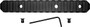 GROVTEC RAIL SECTION KEYMOD - 6" 15 SLOT ALUMINUM BLACK
