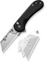 CIVIVI UTILITY KNIFE ELEMENTUM - 2.26" BLACK W/3 EXTRA BLADES