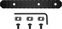 GROVTEC RAIL SECTION M-LOK - 6" 15 SLOT ALUMINUM BLACK