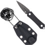 COBRATEC GUARDIAN NECK KNIFE - 1.99" D2 STONEWASH DAGGER W/SH