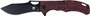 COBRATEC NIGHTHAWK FOLDER - 3.62" BLACK D2 BLADE/RED G-10